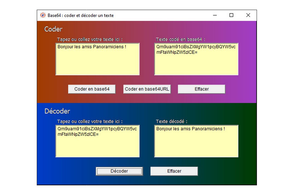 Aperçu Codeur/décodeur Base64 et Base64URL