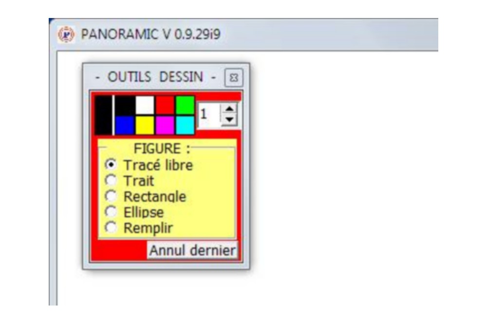 Aperçu Boîte à outils de dessin