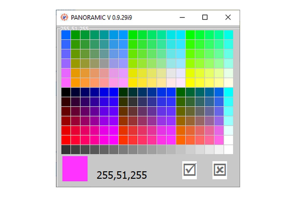 Aperçu Palette de couleurs
