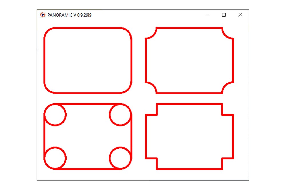 Aperçu Rectangles à coins arrondis