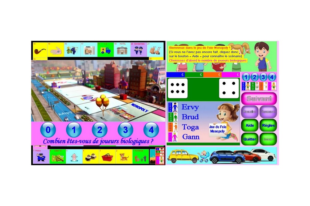 Aperçu Jeu de l'oie Monopoly