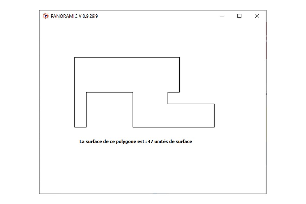 Aperçu Calcul de la surface interne d’un polygone
