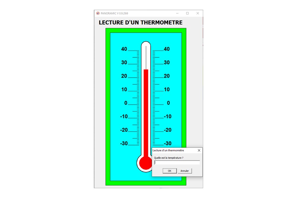 Aperçu Lire un thermomètre