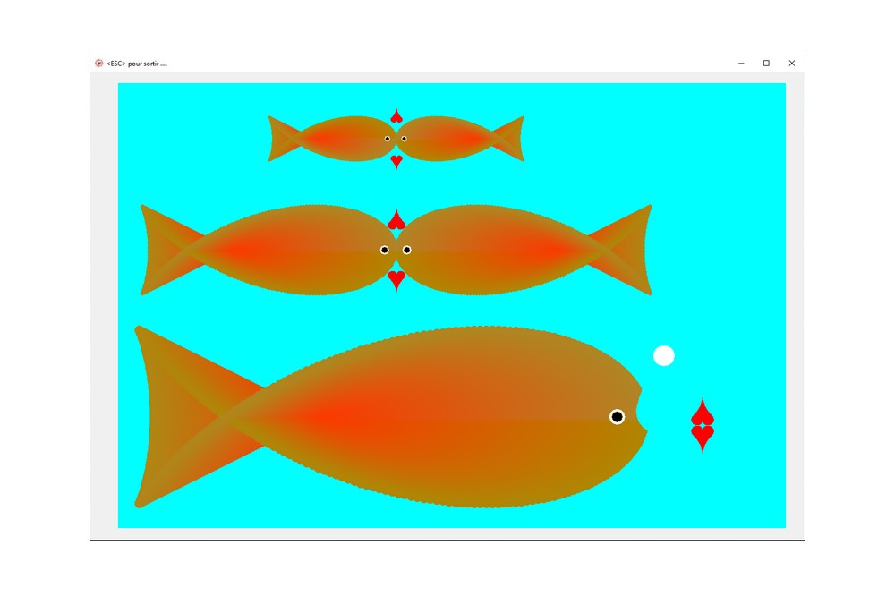 Aperçu Les poissons grandissent et se font la bise