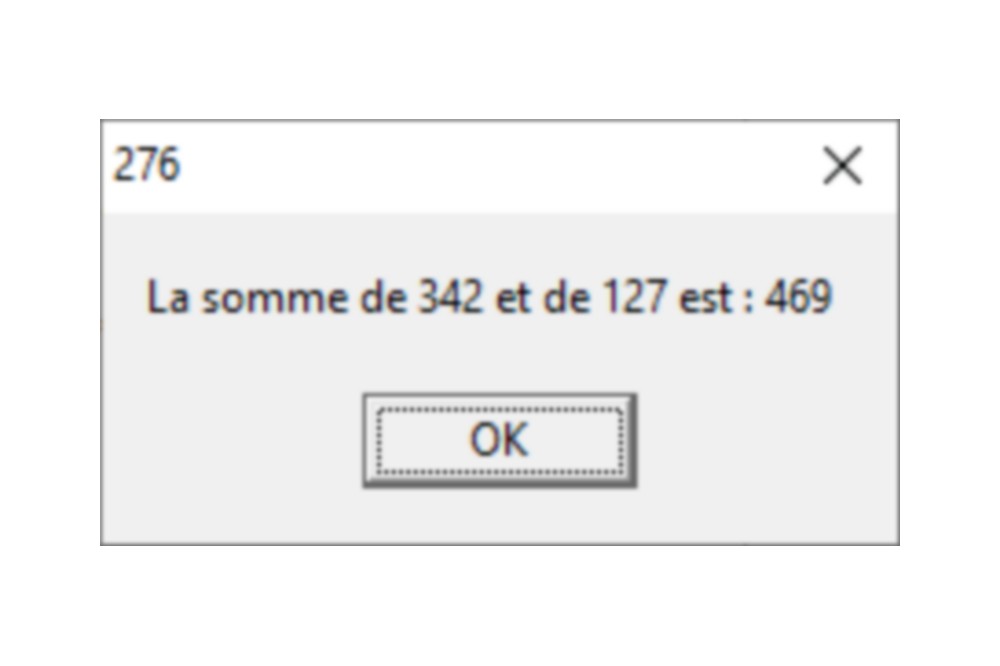 Aperçu Calculer la somme de 2 nombres sans addition