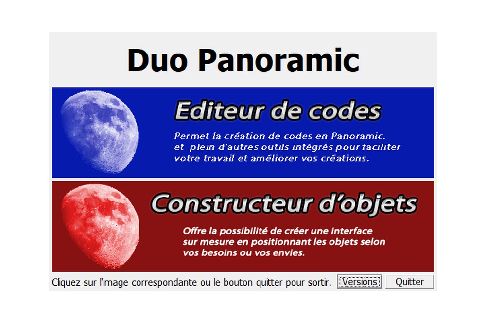 Aperçu Editeur de code & Constructeur d'objets