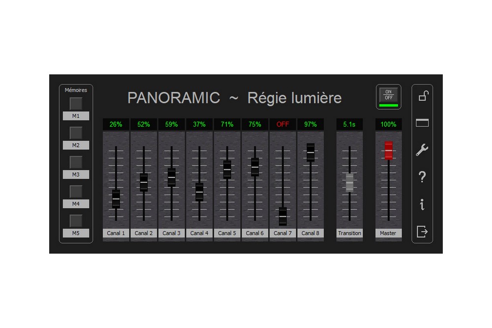 Aperçu Régie lumière 8 canaux