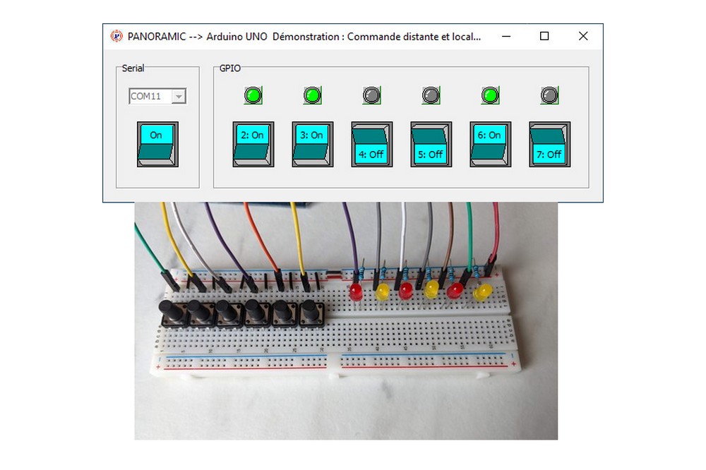 Aperçu Arduino : action locale / distante